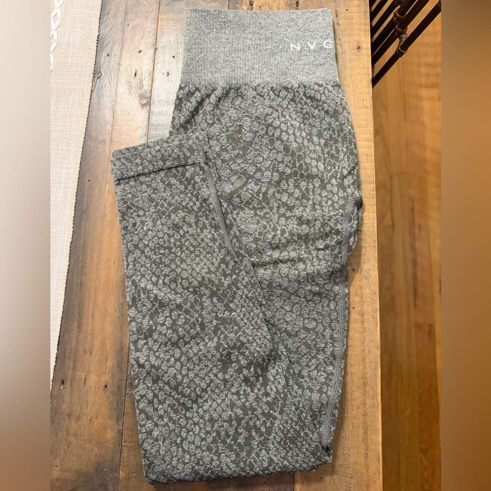 Gray Animal Print Leggings